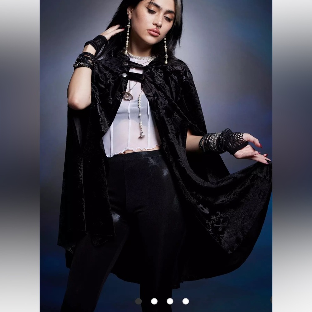Nightmare Before Christmas Black Velvet Cape